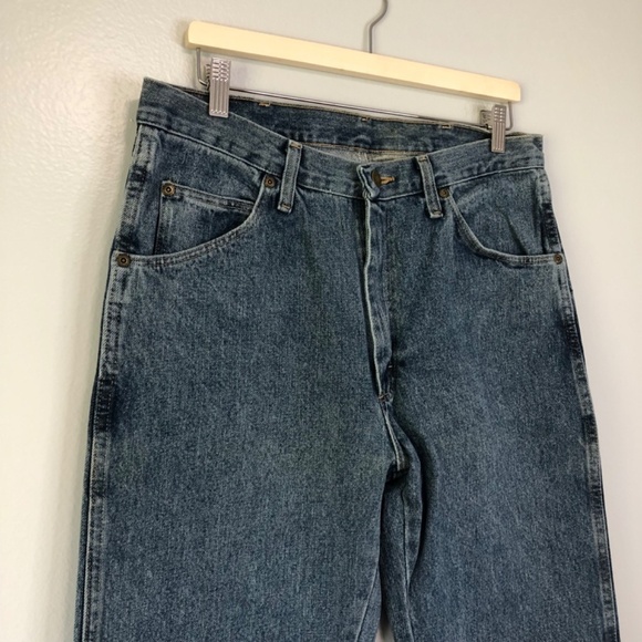 Wrangler Mens Classic Fit Cotton Jeans 34x32 Bootcut - Picture 3 of 14